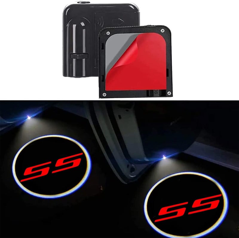 NOCLTY 2PCS أضواء باب شعار لا تتلاشى، مصابيح LED ترحيبية تناسب ملحقات كامارو - Image 2